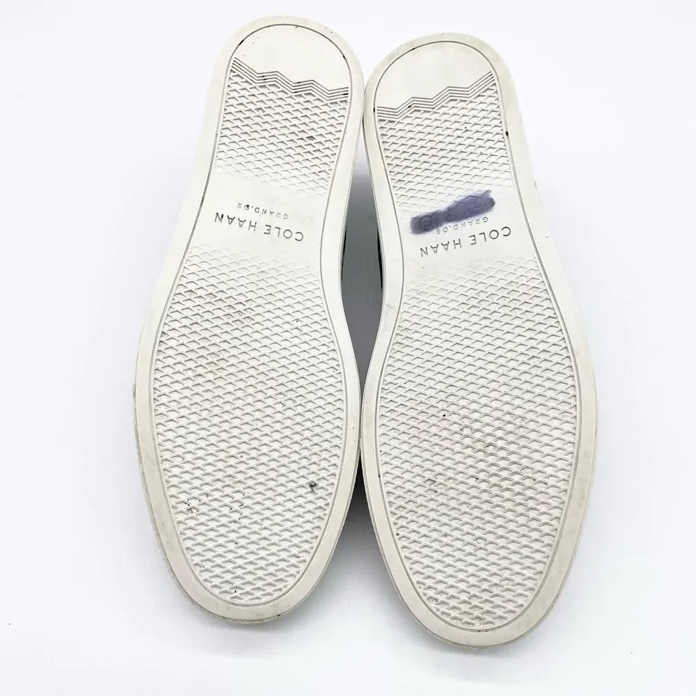 Cole Haan Grand Series Womens 10‎ Snakeskin Print Sneaker Black Gray Slip On